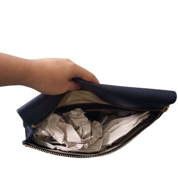 Isaac Mizrahi Janna Clutch-Mixed Texture Leather - Picture 5 of 10